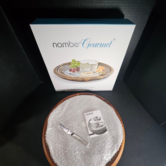Modern Nambe Cooper Cheese Tray With Knife NIB Holiday Entertaining Servingware - Picture 2 of 14